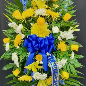 Blue, yellow & white Standing Spray