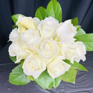 White Rose and Miniature Calla Lily Bouquet