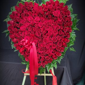 Red Rose Solid Heart