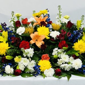 Multicolored Bright Casket Spray